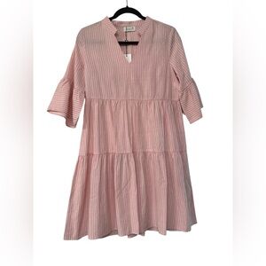 Molly Bracken Babydoll Blouse Pink Dress Size Small